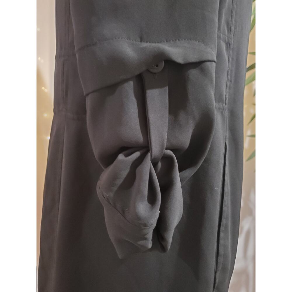 Babaton Aritzia Flowy Modern Trench Coat Womens Size XS Silky Lightweight Black - Picture 7 of 12